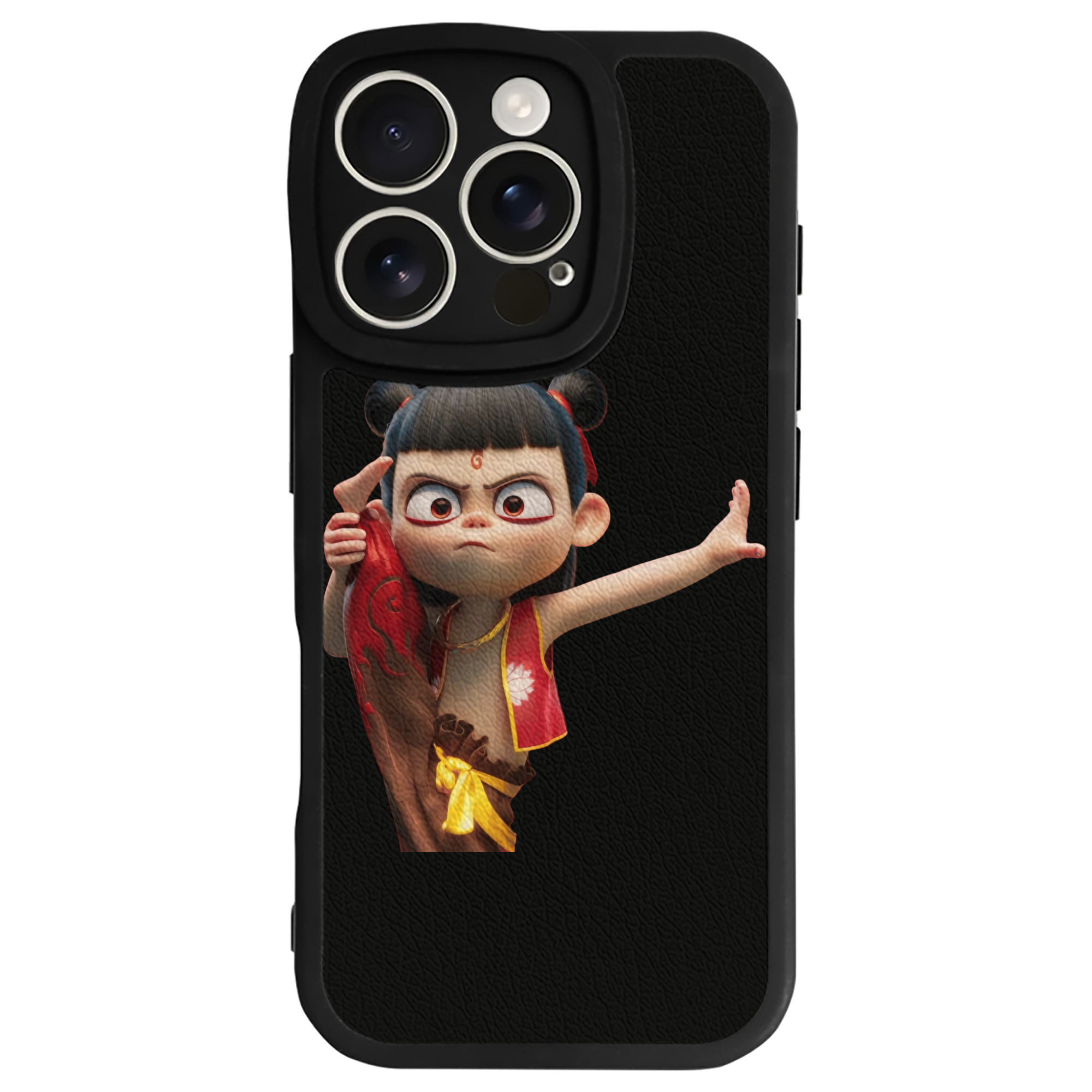 （画像用） Ne Zha 2 ナタ 魔童の大暴れ 【iPhone 16シリーズ対応】シリコンスマホケース（レザー調） 材質：シリコン